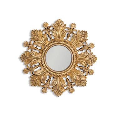 Gold Ornate Small Convex Mirror