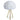 Brushed Brass Tripod Table Lamp with White Feather Shade