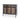 Black Side Cabinet with Metal Rattan Cupboards