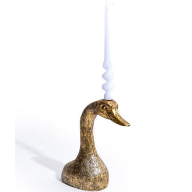 Gold Duck Head Candle Holder