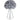 Chrome Tripod Table Lamp with Grey Feather Shade