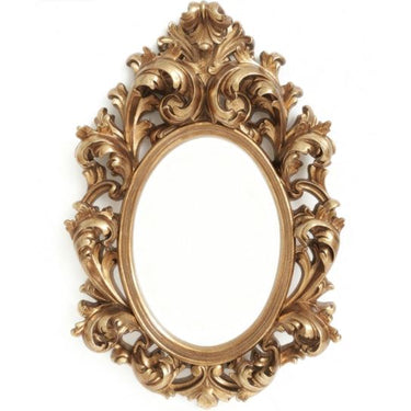 Gold Oval Rococo Ornate Mirror