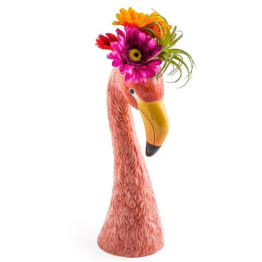 Large Pink Flamingo Head Vase |