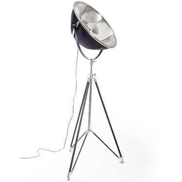 Black and Nickel Large Tripod Floor Lamp