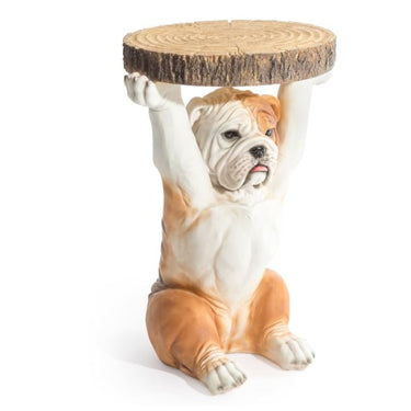Bulldog Holding trunk Slice Side Table