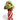 Large Red/White Striped Candy Ceramic Vase