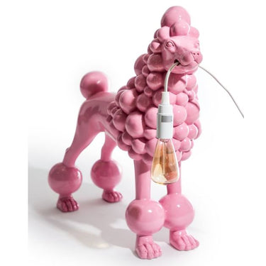 Standing Pink Poodle Lamp