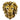 Large Gold Roaring Lion Wall Head