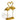 Gold Love Heart Pair of Flamingos Figure