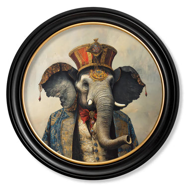 The Great Elephanto - Oxford Round Frame 70cm