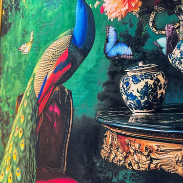 Luxury Velvet Art Print Peacock Framed Wall Art