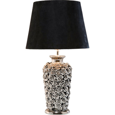 Silver Rose Table Lamp 57cm