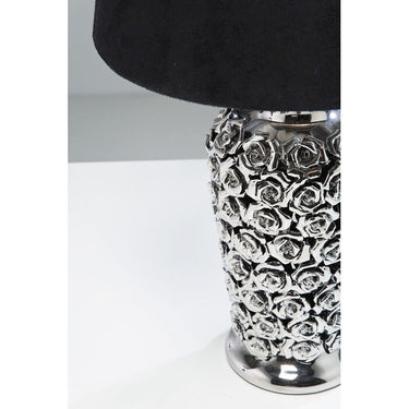 Silver Rose Table Lamp 57cm