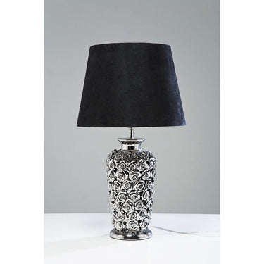 Silver Rose Table Lamp 57cm