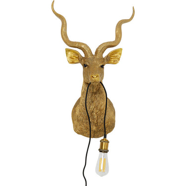 Gold Goat Wall Lamp 45x74cm