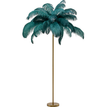 Green Feather Floor Lamp