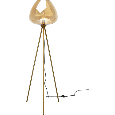 Sphere Amber Floor Lamp