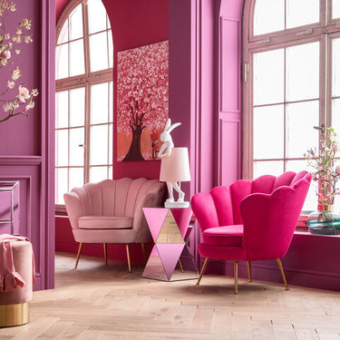 Water Lily Gold Pink Armchair