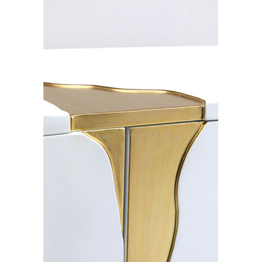 Cracked White & Gold Sideboard