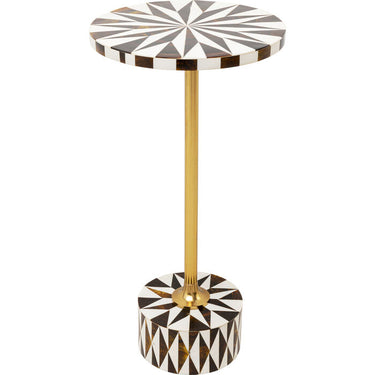 Domero Star Brown White Side Table