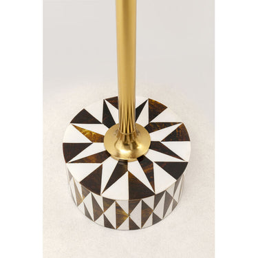 Domero Star Brown White Side Table