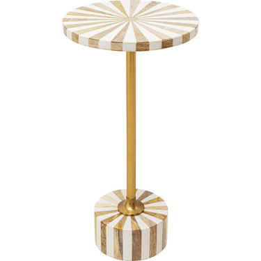 Domero Cirque Gold White Side Table