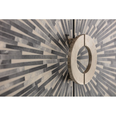 Round White Bar Cabinet