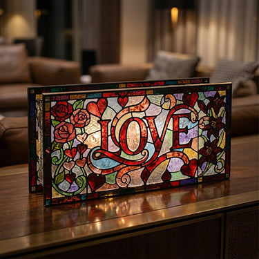 Stained Glass LED Light Long Love