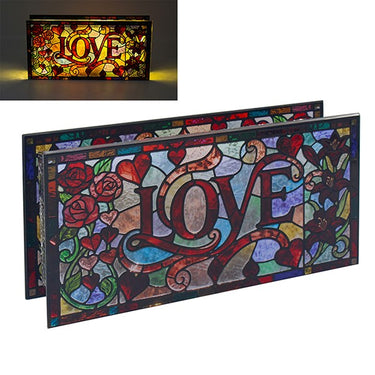 Stained Glass LED Light Long Love