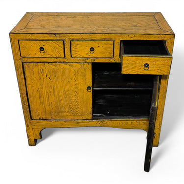 Yellow Cabinet 2 doors 3 drawers