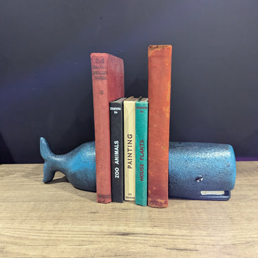 Cast Iron Whale Bookends