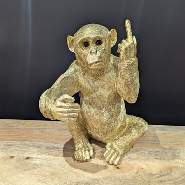 Naughty Gold Monkey Wine Bottle Holder