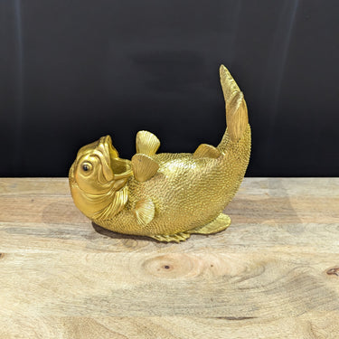 Gold Drink Like A Fish Wine Bottle Holder