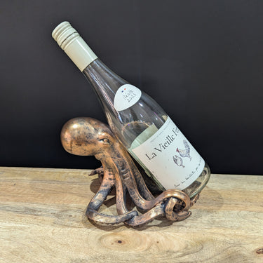 Bronze Octopus Wine Bottle Holder