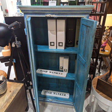 Blue Hand Painted 2 Door Cabinet