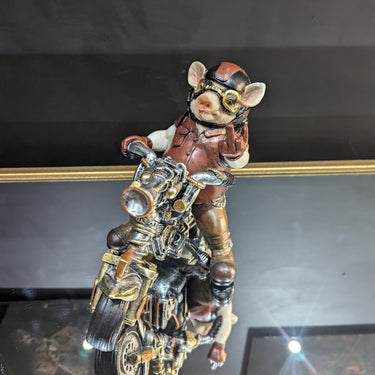 Swearing Pig On Motorbike