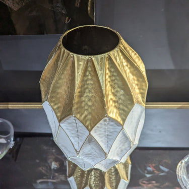 Gold & White Vase