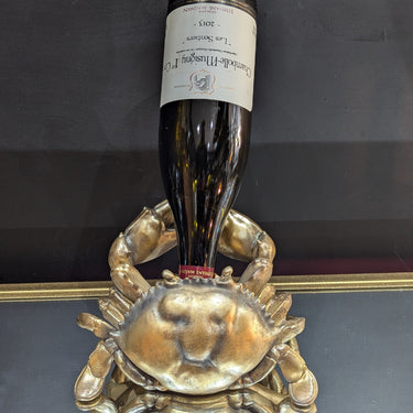 Gold Thirsty Crab Wine Bottle Holder
