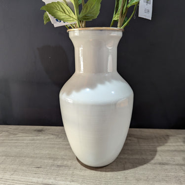 White Metal Vase