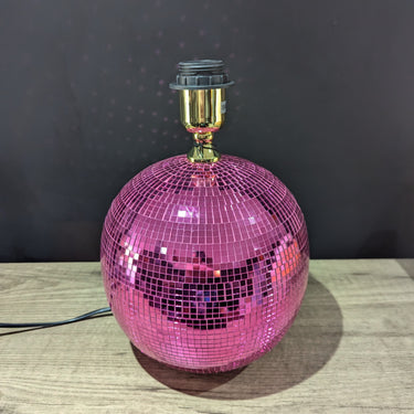 Pink Disco Ball Table Lamp