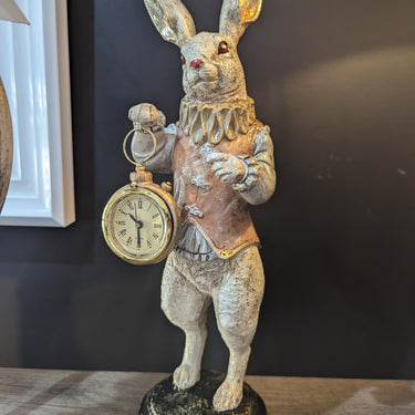 The White Rabbit Standing Clock Figure