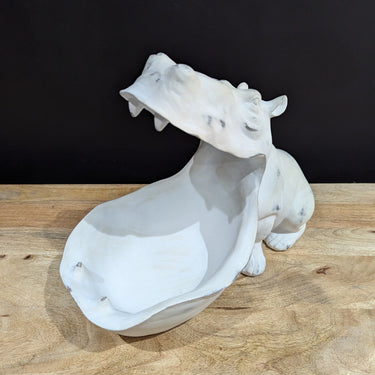 White Hungry Hippo Storage Bowl
