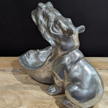 Silver Hungry Hippo Storage Bowl