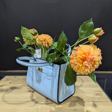 Blue Ceramic Handbag Vase