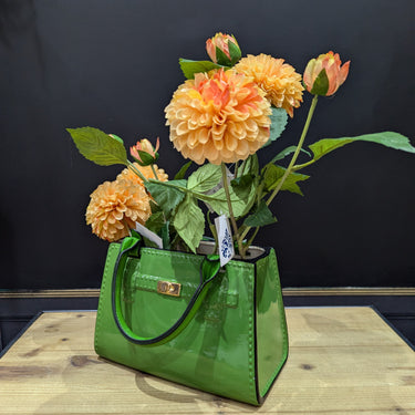 Green Ceramic Handbag Vase