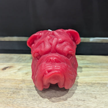 Hot Pink Large Bulldog Candle