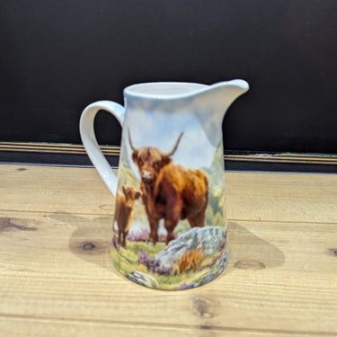 Highland Cow & Calf Jug