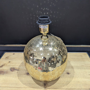 Gold Disco Ball Table Lamp