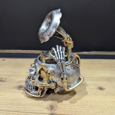 Steampunk Record Player Skull