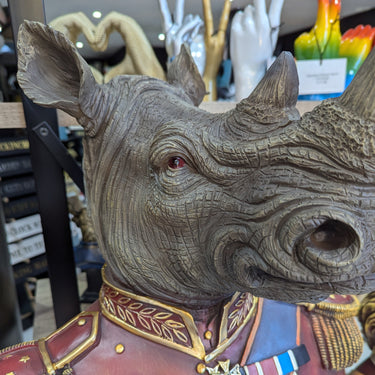 65cm Large Gentry Rhino Bust on Square Base